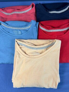Time and True Crewneck Short Sleeve T-Shirt Size XL Set Of 5 Colors